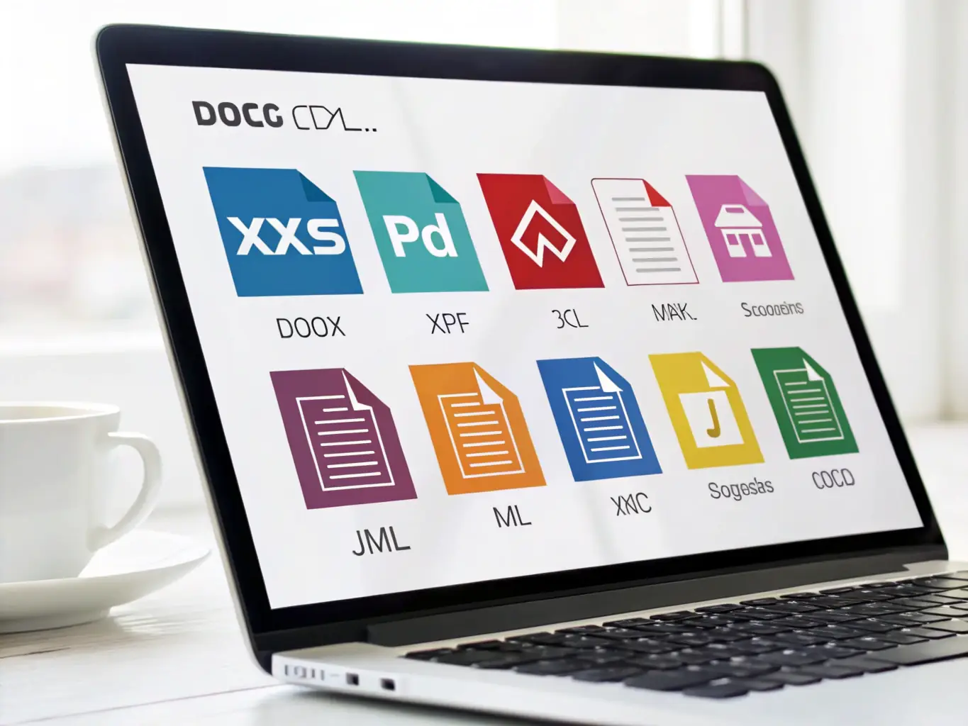 An image displaying various file format icons (Word, PDF, Excel, etc.) supported by Easyedit.one, emphasizing its broad compatibility.